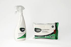 Toalhetes e spray para limpeza e desinfecção 